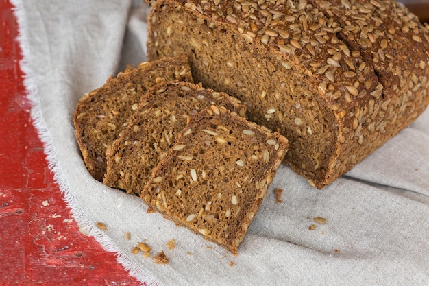 Freshly baked loaf of rye bread