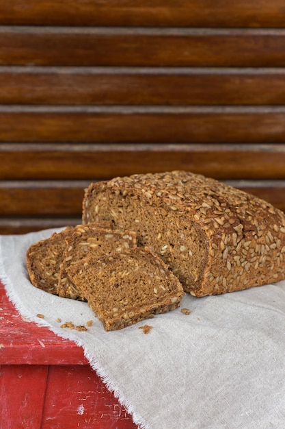 Freshly baked loaf of rye bread