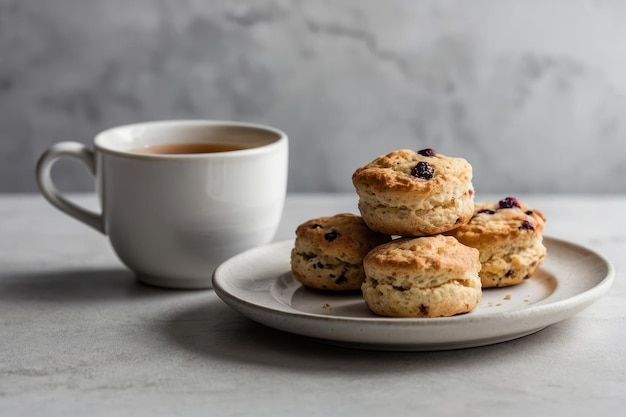 Freshly Baked Scones on a Plate