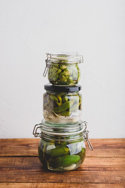 Freshly Canned Jalapeno Peppers in Jars