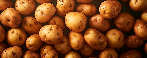 Photo freshly dug potatoes agricultural background texture