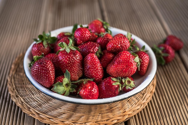 Freshly picked strawberry Organic berries