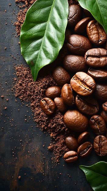 Freshly Roasted Coffee Beans Background