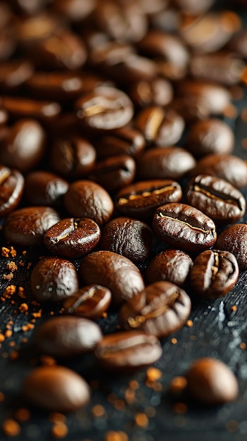 Freshly Roasted Coffee Beans Background