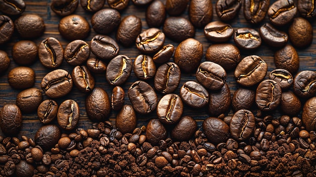 Freshly Roasted Coffee Beans Background