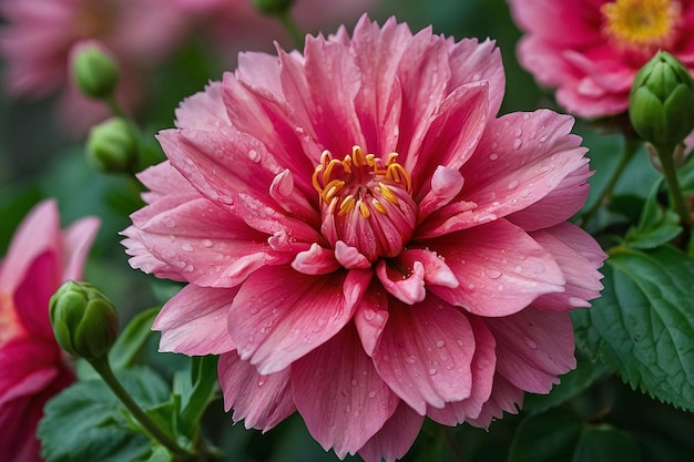 Freshness and beauty in nature a vibrant pink flower blossom