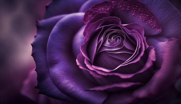 Freshness and elegance of purple flower blossom generative AI