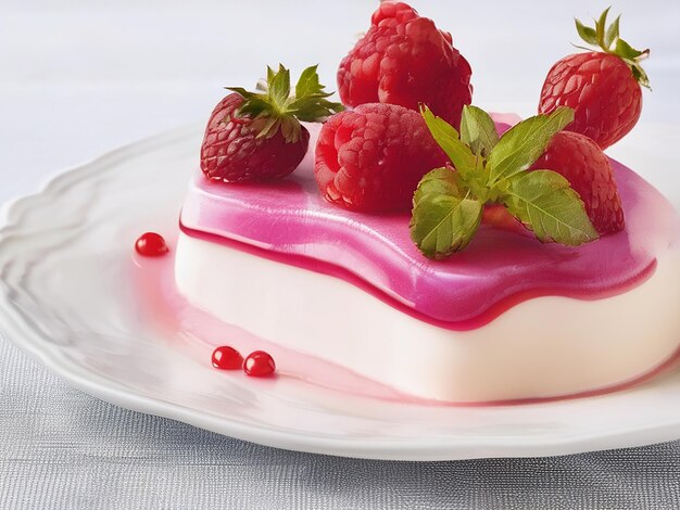 Freshness and sweetness on a plate indulging in gourmet dessert