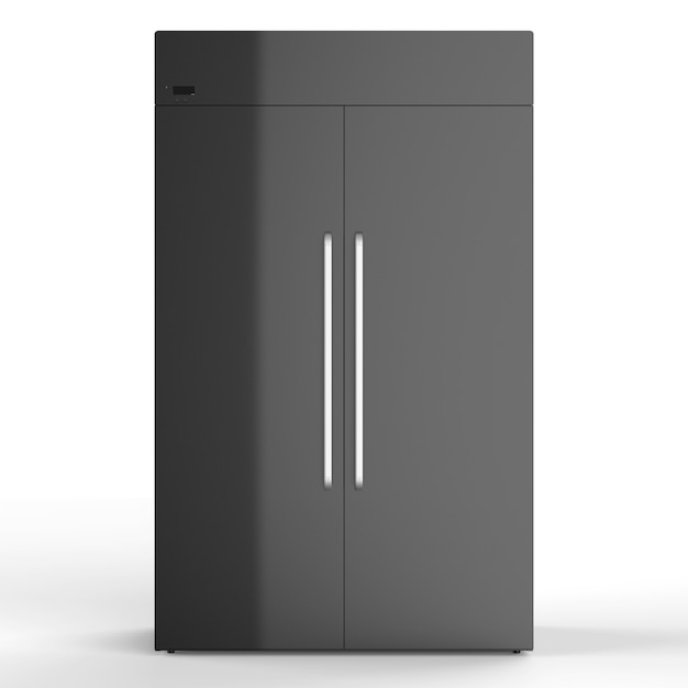 fridge with side by side doors on white background