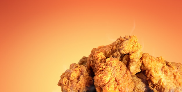 Fried chicken or crispy kentucky on hot 