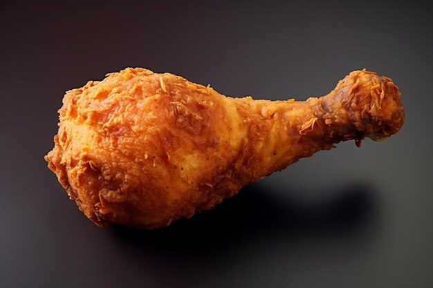 Fried Chicken Leg Isolated on Transparent Background AI