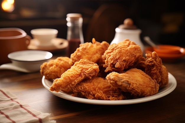 Fried chicken meal fried chicken delicious crispy fried chicken golden fried chicken