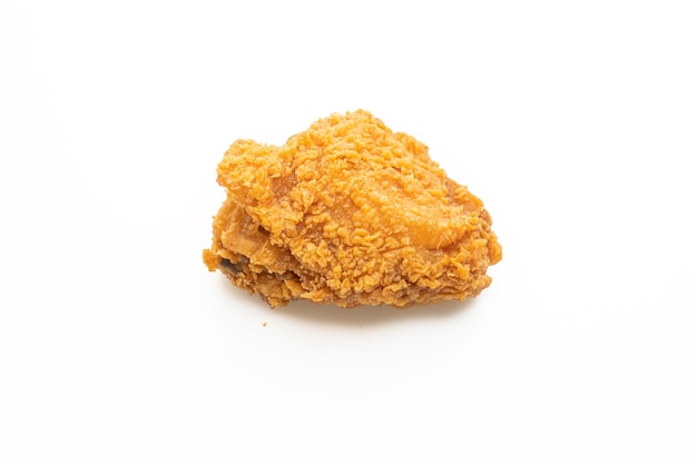 Fried chicken on white background