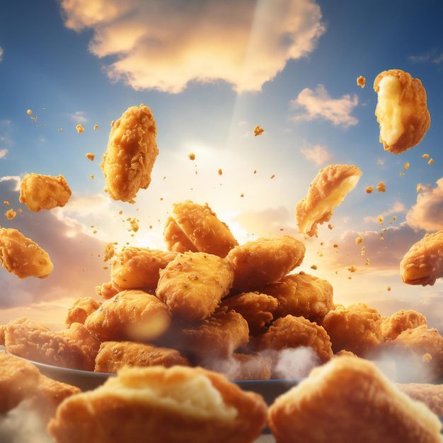 Fried chicken wings deliciously generated by AI