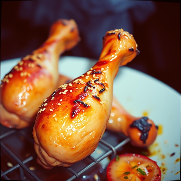 Photo fried chicken wings on the table