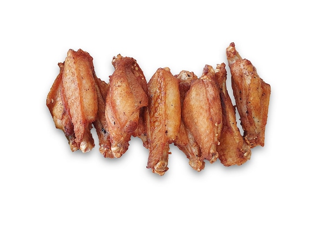 Fried Chicken Wings White Background