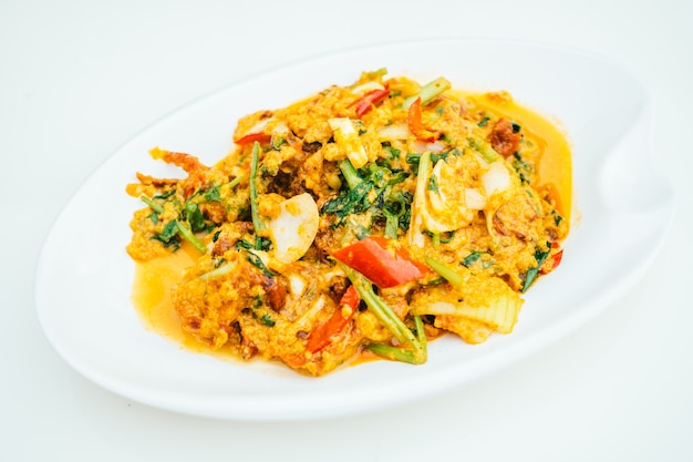 Fried crab curry powder