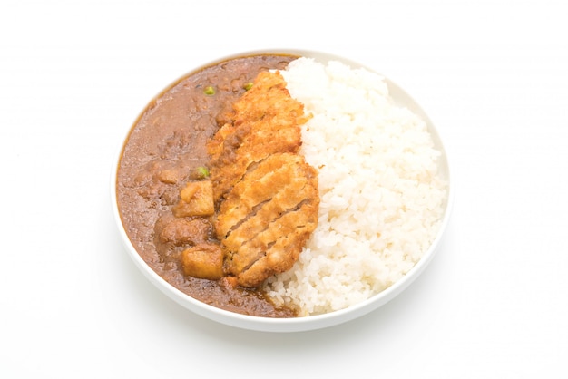 fried cutlet pork with curry on rice