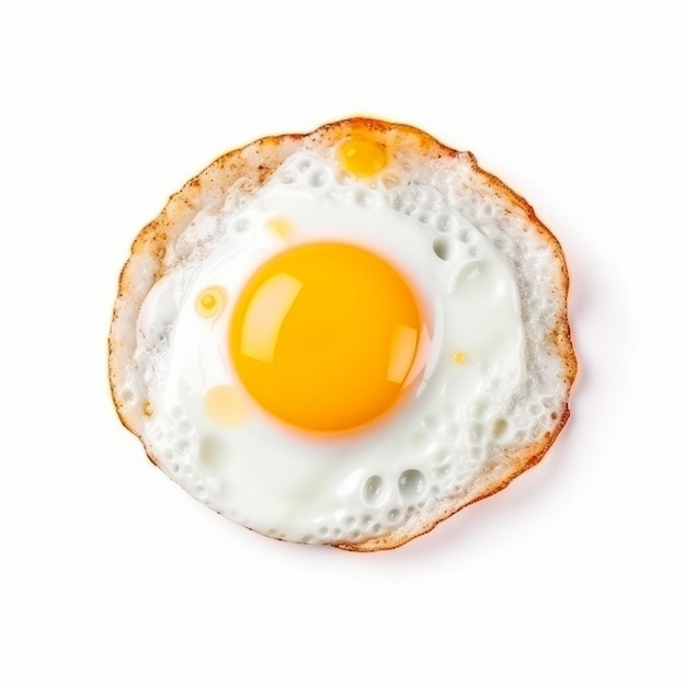 Fried egg isolated Illustration AI GenerativexA