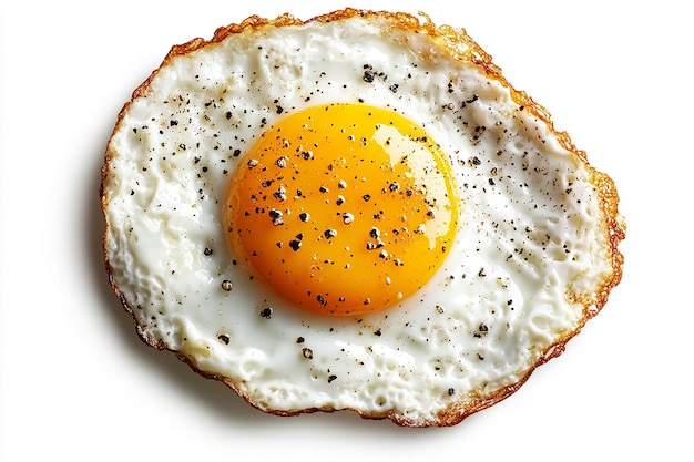 Fried egg isolated on a white background