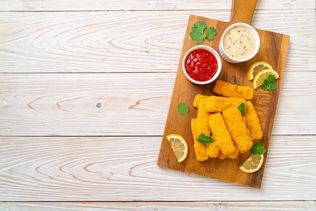 fried fish finger stick or french fries fish