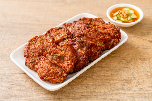 fried fish paste balls or deep fried fish cake - Asian food style