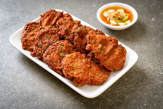 fried fish paste balls or deep fried fish cake - Asian food style