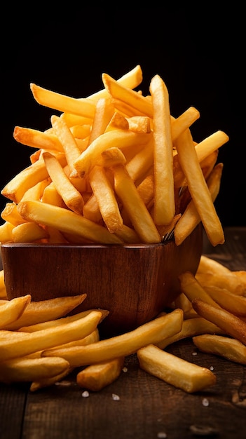 Fried French Fries Close Up