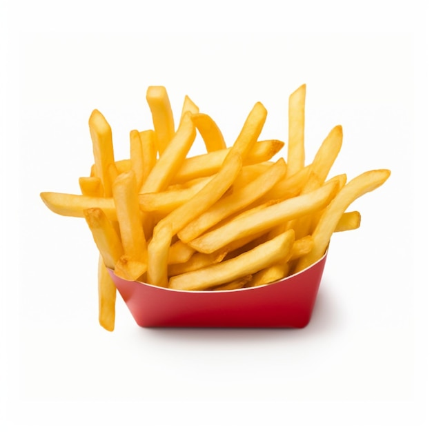 Fried fries isolated on a white background