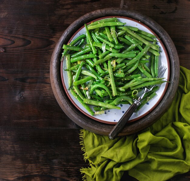 Fried long beans