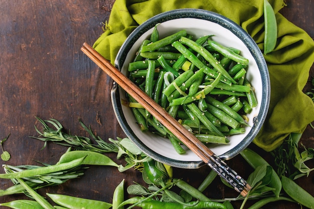 Fried long beans