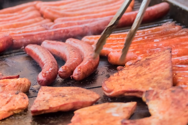 Fried longest sausage