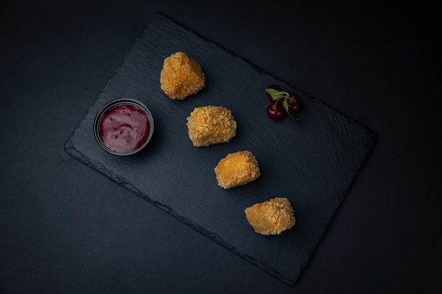 Fried Mac and Cheese Bites with Dipping Sauce