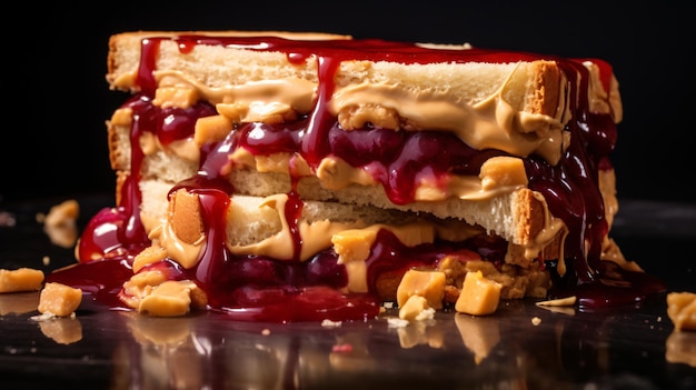 Fried peanut butter and jelly sandwich