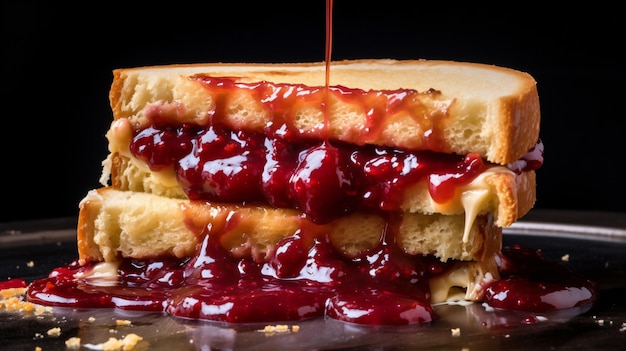 Fried peanut butter and jelly sandwich