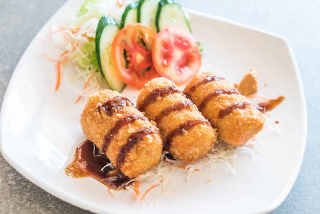 Fried Potatoes with Tonkatsu Sauce