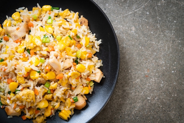 fried rice with chicken