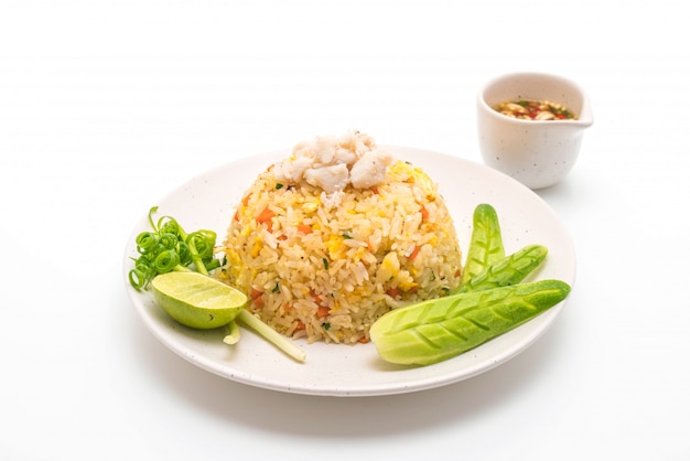 fried rice with crab