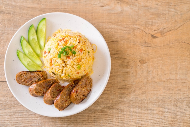 Fried Rice with Notrhern Thai Spicy Sausage