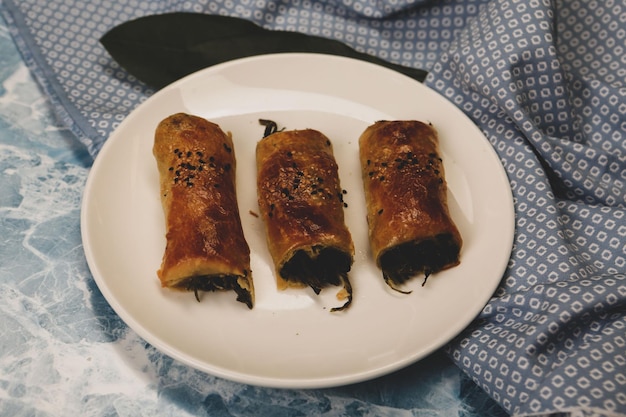 Fried rolls with cheese