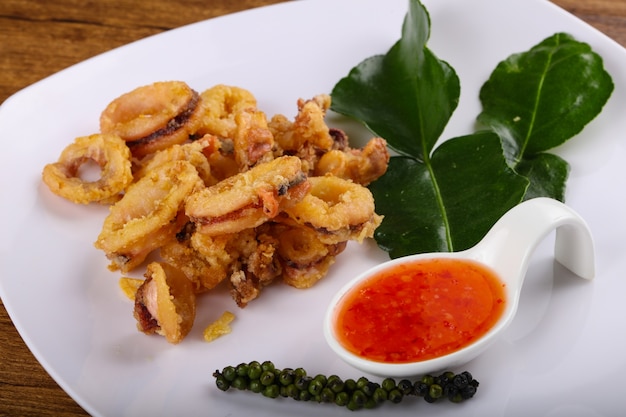 Fried squid rings