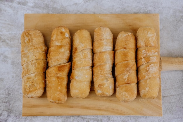 Fried tequenos fingers stuffed with salty artisanal cheese typical Venezuelan and Latin American food