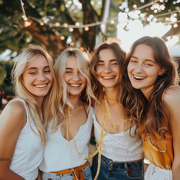 friedship day group of women wearing bracelets