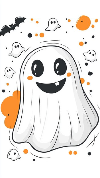 Friendly Ghost Cartoon Illustration