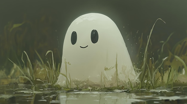 Friendly Ghost in a Foggy Swamp