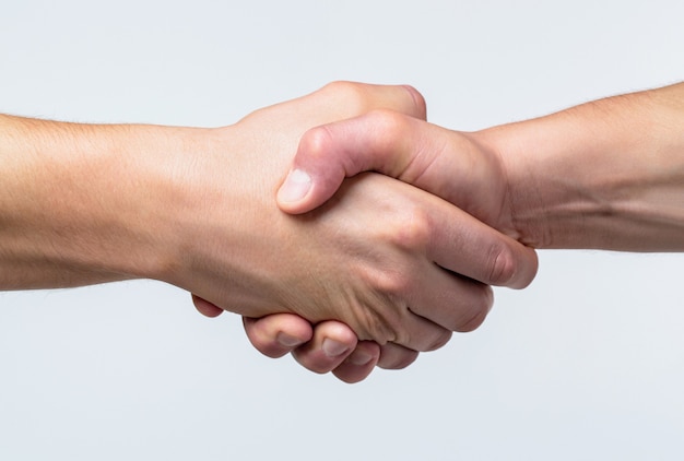 friendly handshake, friends greeting, teamwork, friendship.