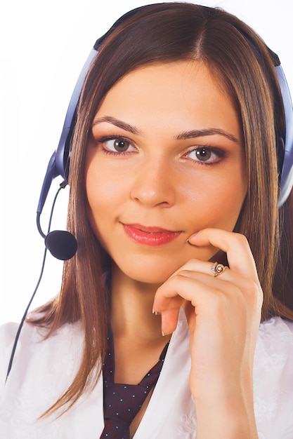 A friendly secretarytelephone operator