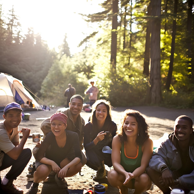 Photo friends camping together in seattle a 2012 vibe