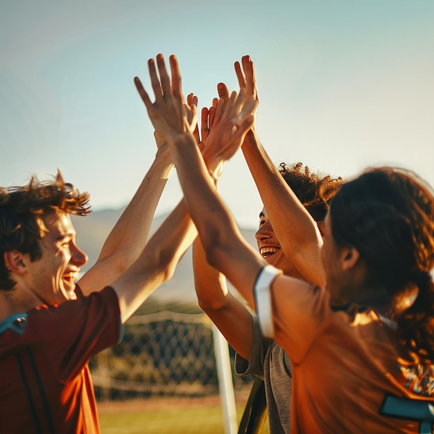 Friends Celebrating with HighFives