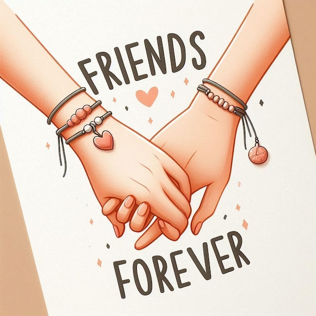 Photo friends forever theme happy friendship day